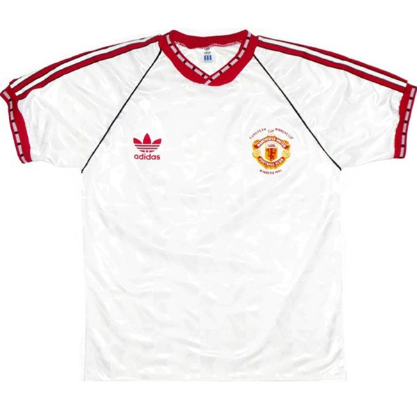 Tailandia Camiseta Manchester United 2ª Retro 1991 Blanco